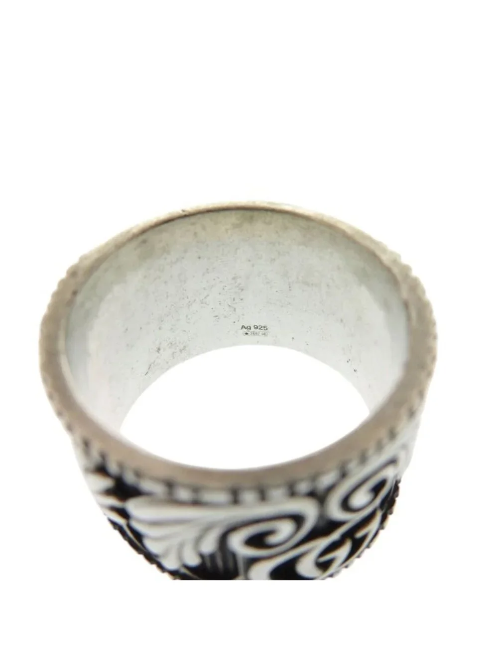 Gucci Double Leaf Motif 925 Sterling Silver Ring